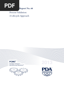 PDA TR60-2013 Process Validation A  Lifecycle Approach