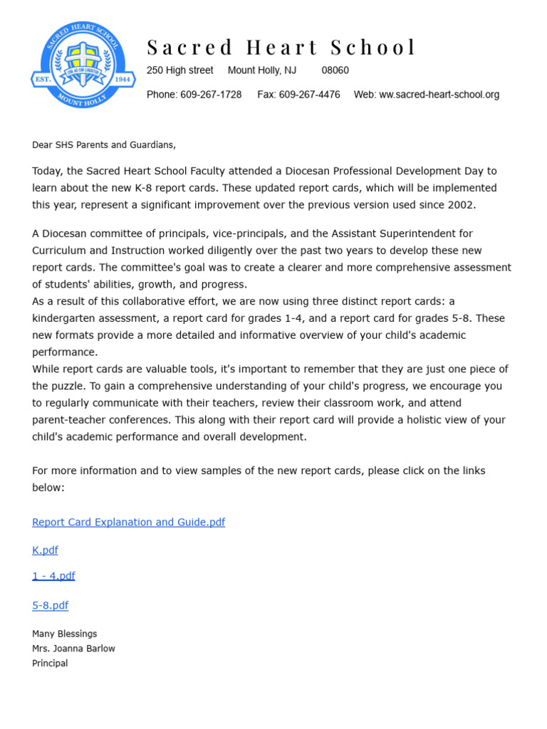New SHS Report Cards for 2025 | PDF