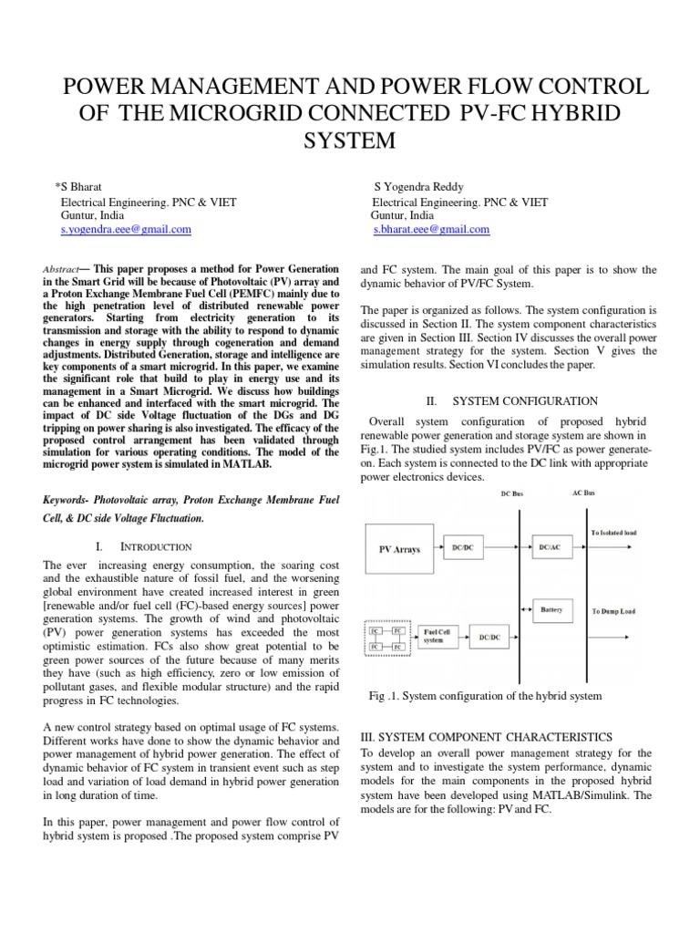 Power Management and Power Flow Control of The Microgrid Connected PV ...