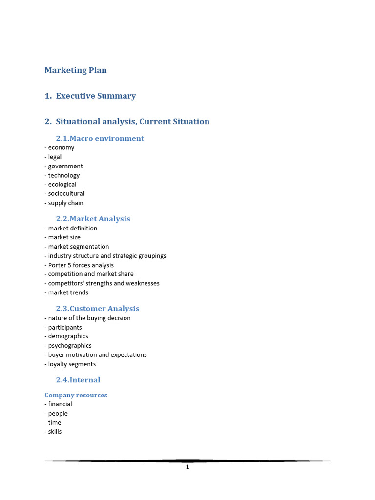 Comprehensive Marketing Plan Guide | PDF | Marketing | Marketing Strategy