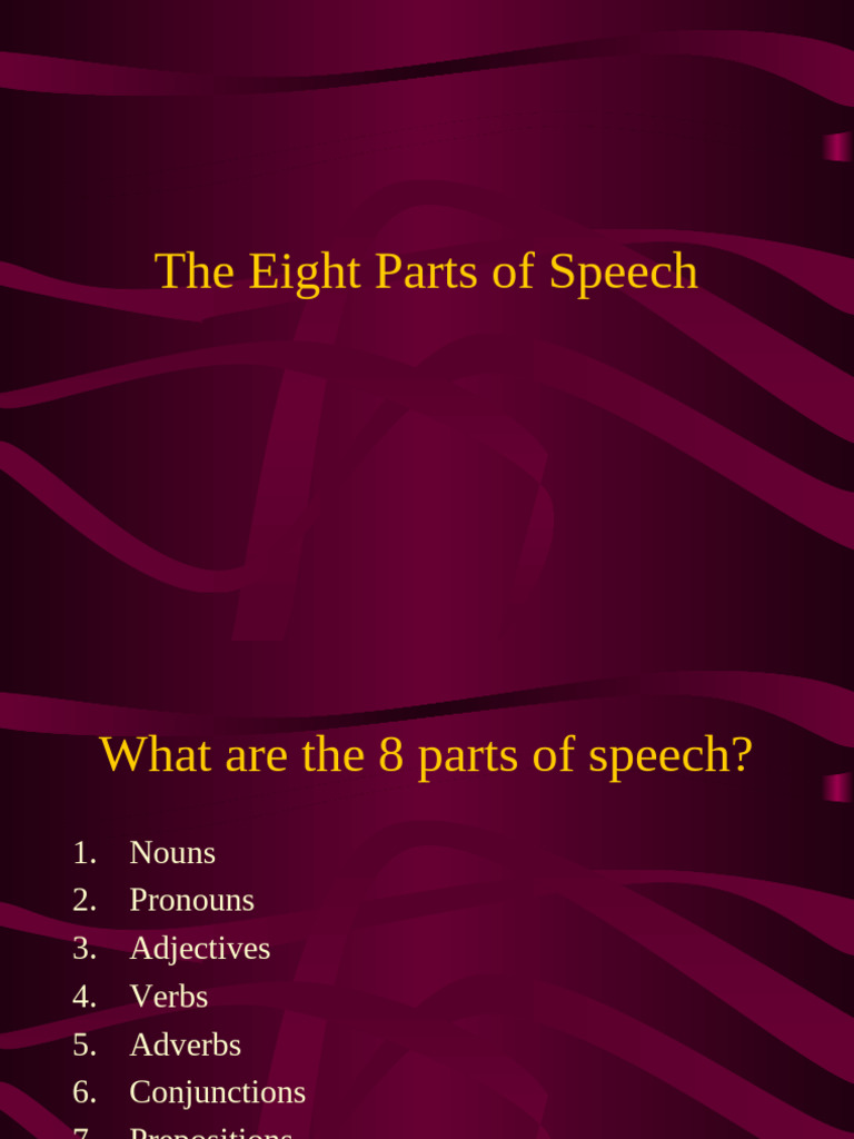 Understanding the Eight Parts of Speech | PDF | Part Of Speech | Adverb