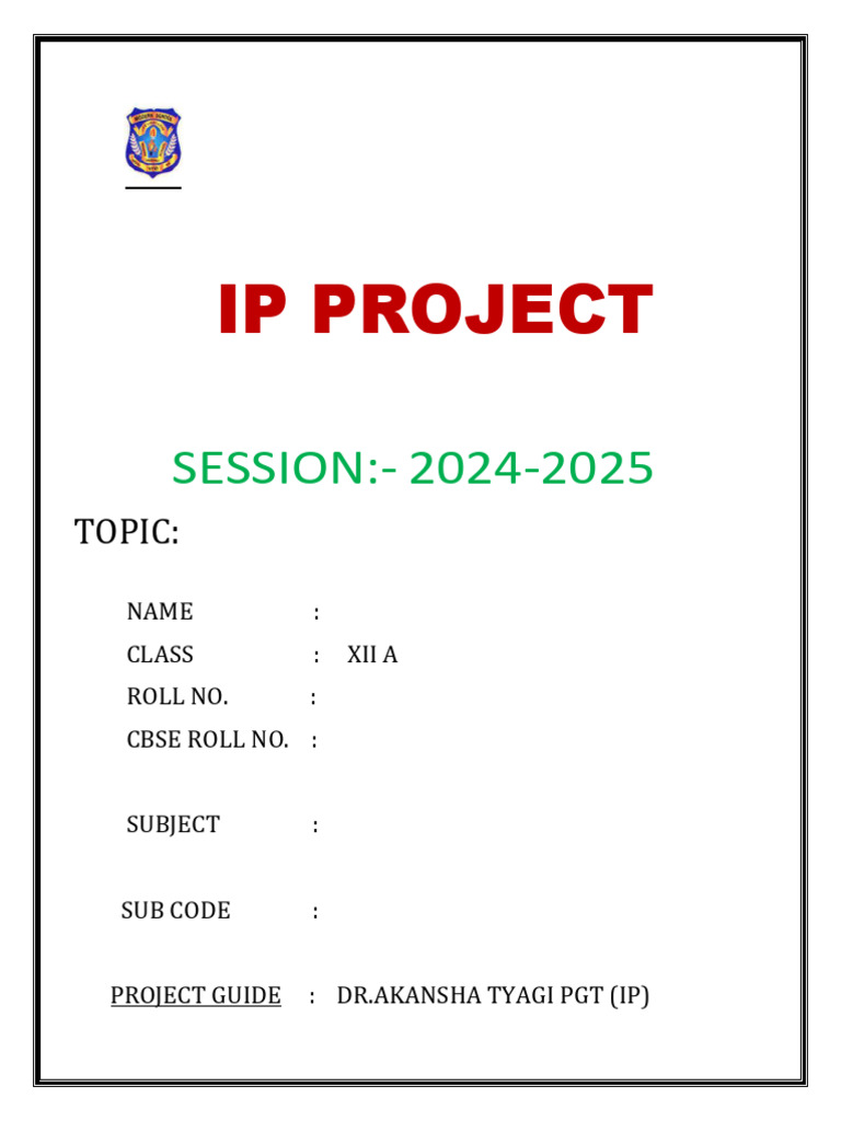 Ip Project: Modern School | PDF
