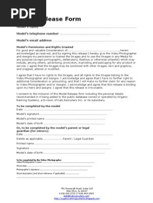 ORS Model Release Form