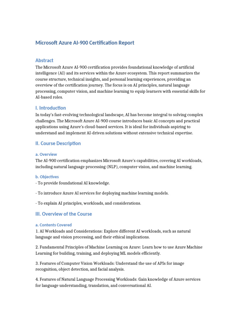 Azure AI-900 Certification Overview | PDF | Artificial Intelligence ...