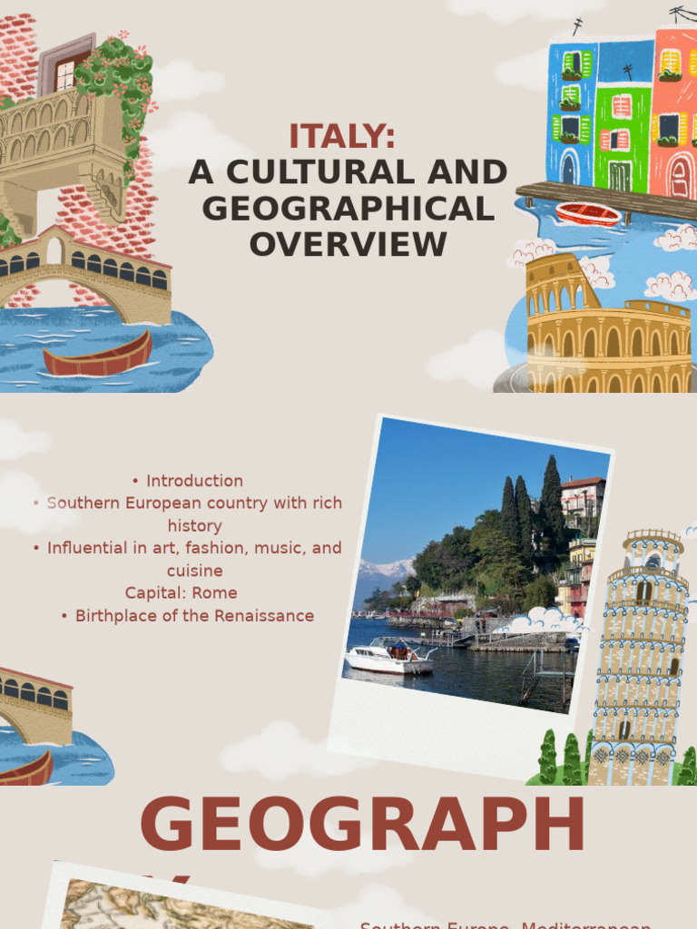 Italy A Cultural and Geographical Overview - 20241011 - 010106 - 0000 | PDF