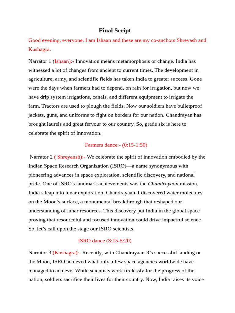 Final Script | PDF