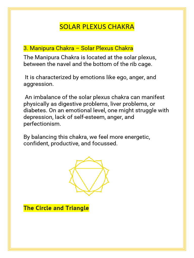 Solar Plexus Chakra | PDF