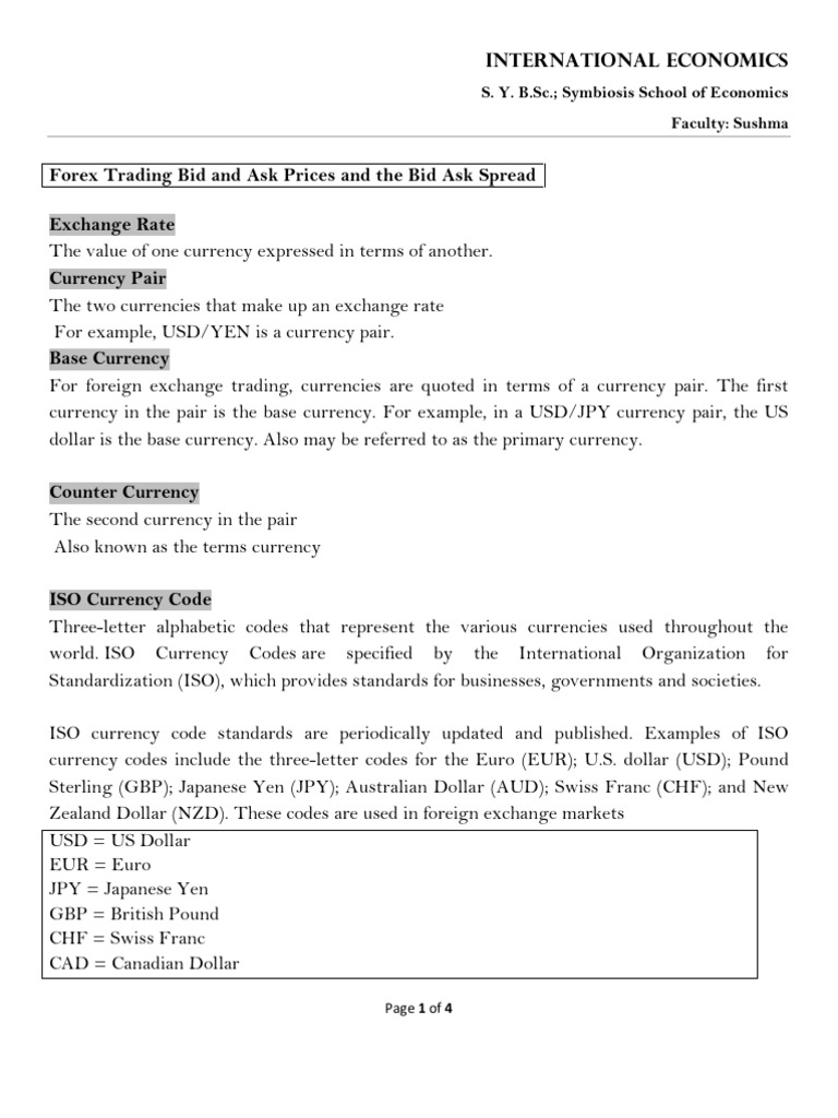 Forex Trading Bid And Ask Prices And The Bid Ask Spread Banking - 