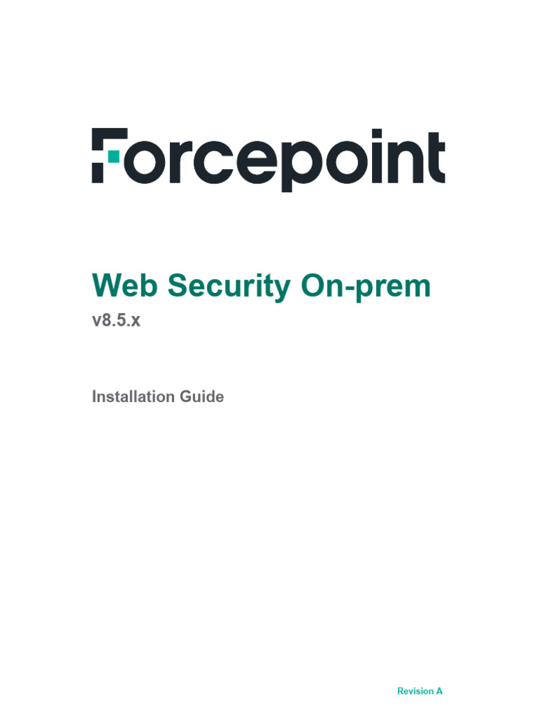 Web Security Install Guide 8.5 | PDF | Installation (Computer Programs ...