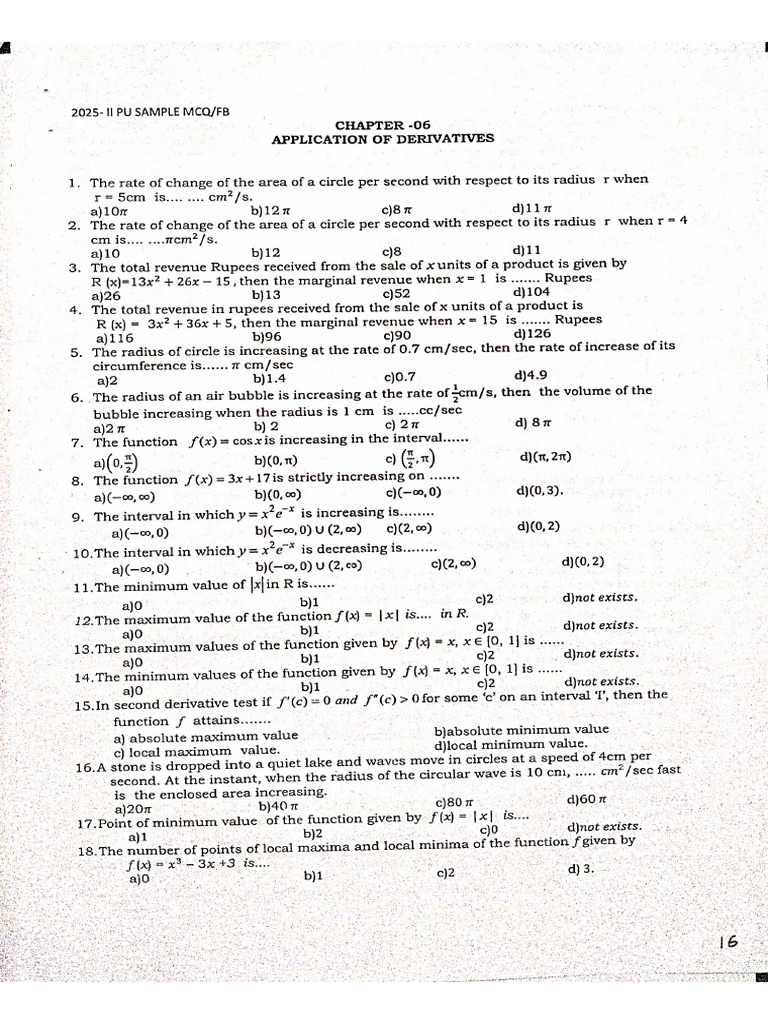 Application of derivatives pdf