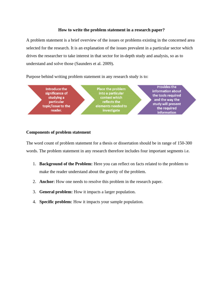 How To Write The Problem Statement in A Research Paper | PDF | Gifted ...
