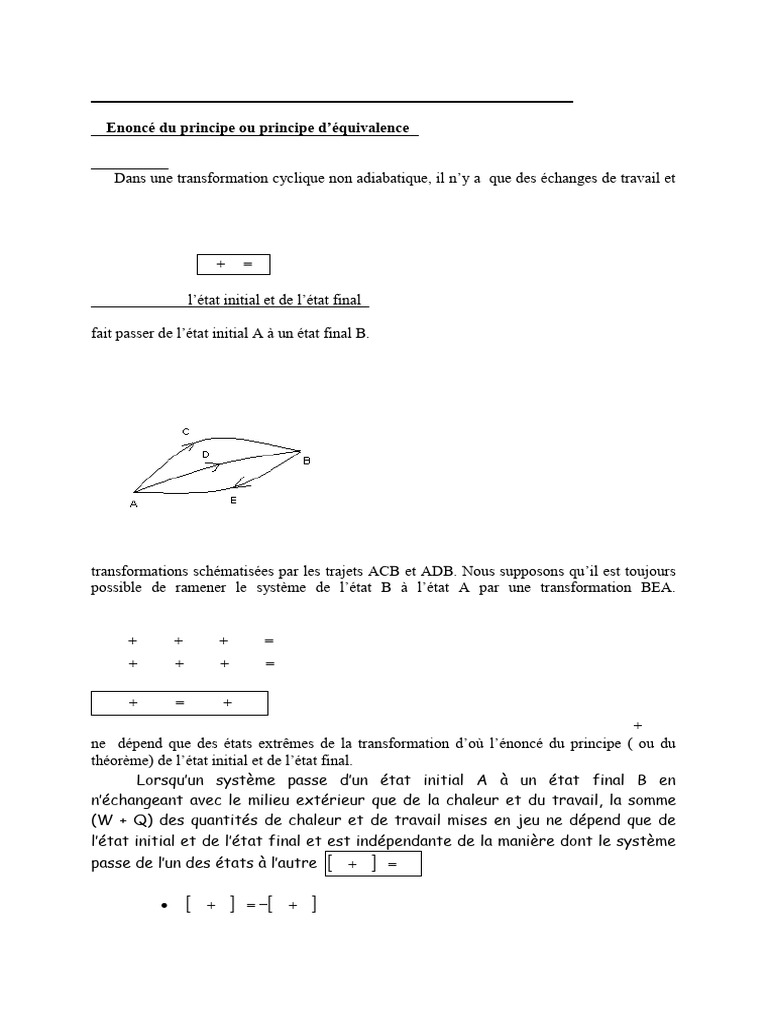 Premier principe de la thermodynamique | PDF | Enthalpie | Chaleur