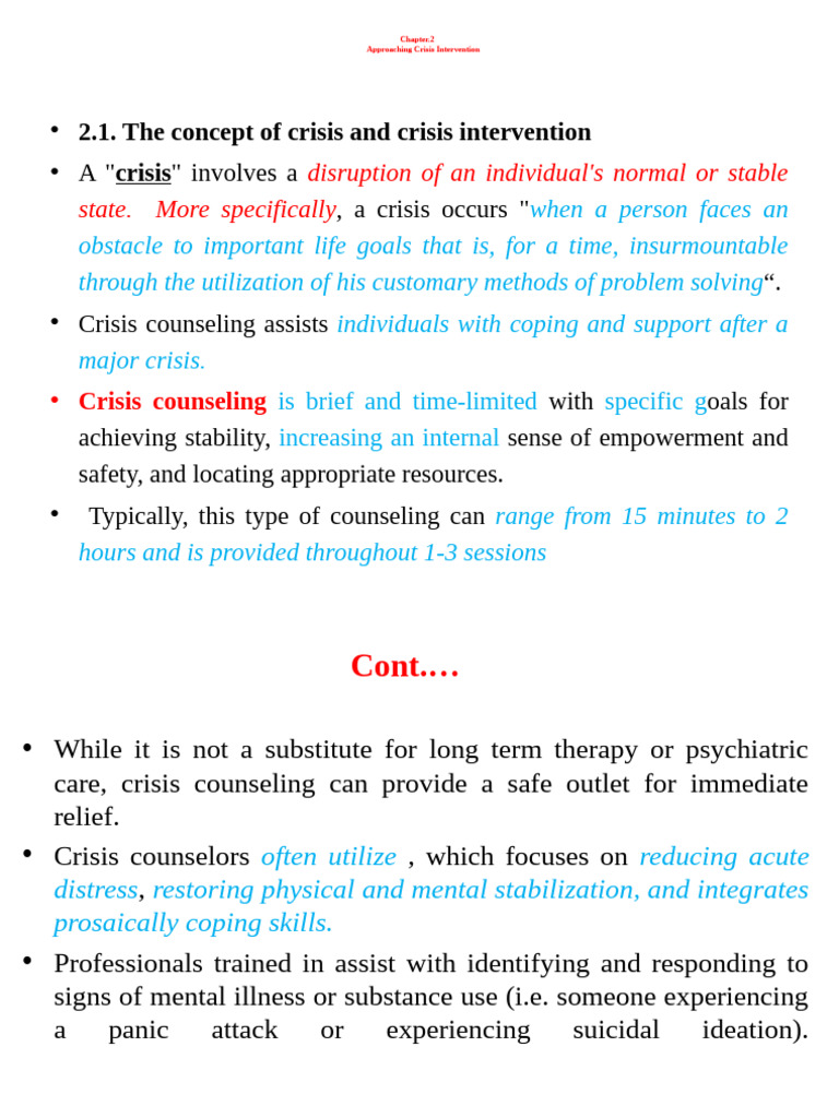 Chapter 2 Crisis and Trauma Counseling | PDF | Psychological Trauma ...