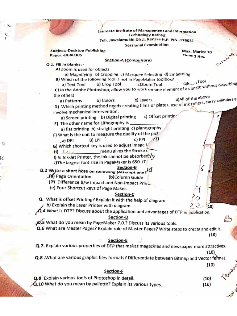 Previous Year Paper 3rd Sem | PDF