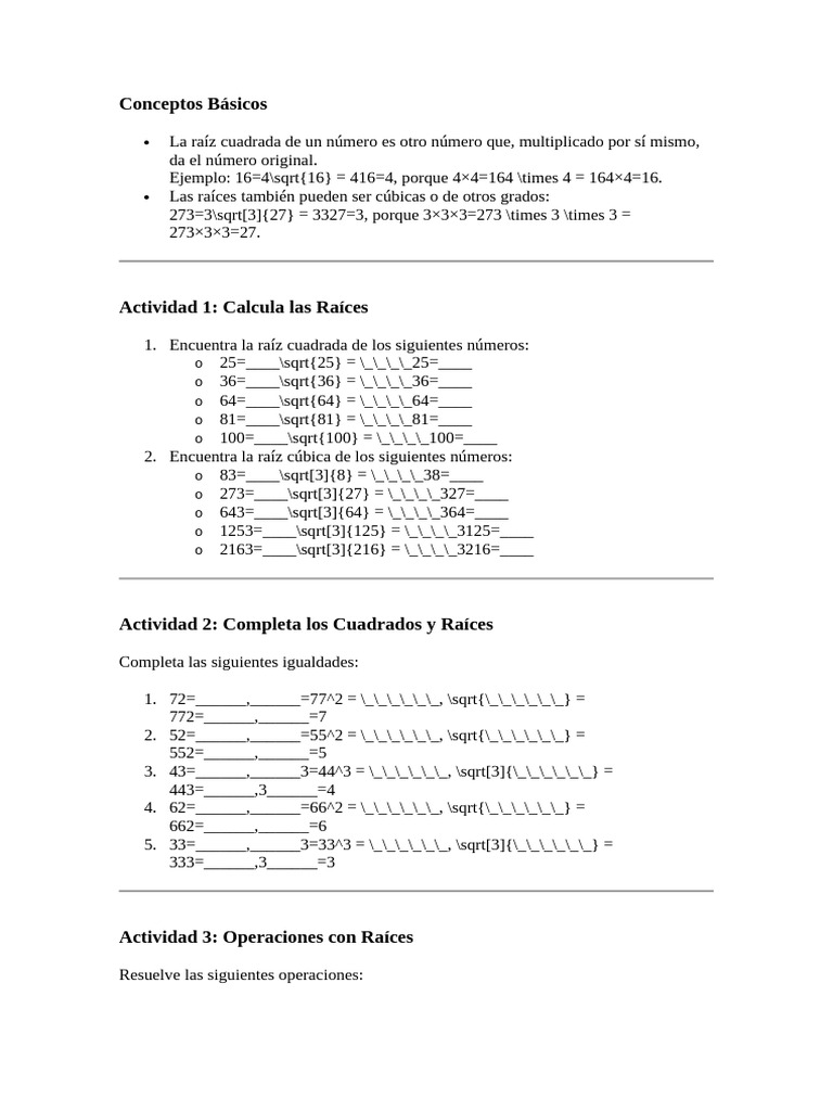 Raices | PDF
