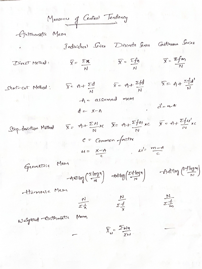 Formulas of Business Statistics | PDF