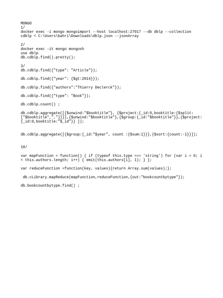 MONGO Examen | PDF