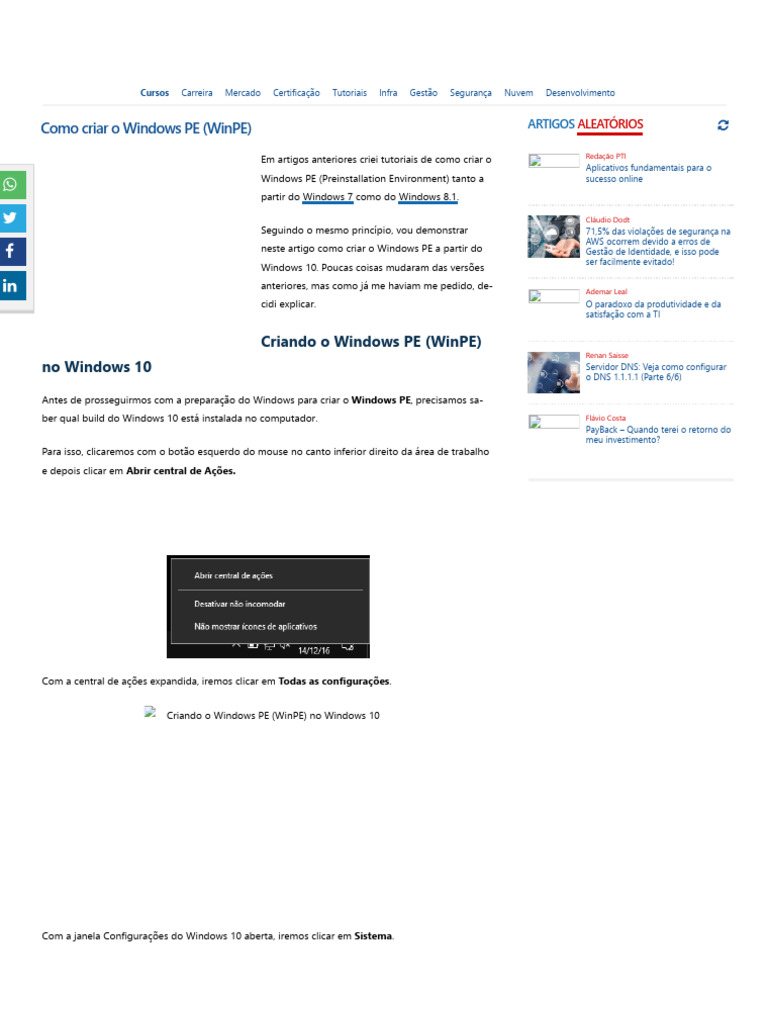 Criando Windows PE no Windows 10 | PDF | Windows 10 | Microsoft Windows