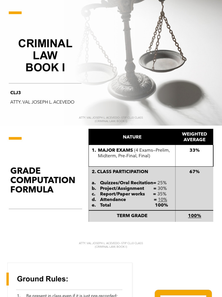 A. General Principles of Criminal Law Atty. Val Joseph L. Acevedo | PDF ...