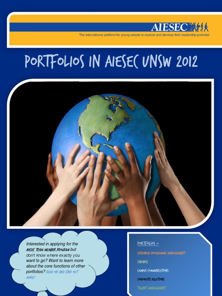 AIESEC UNSW Portfolio Outline PDF Sales Recruitment