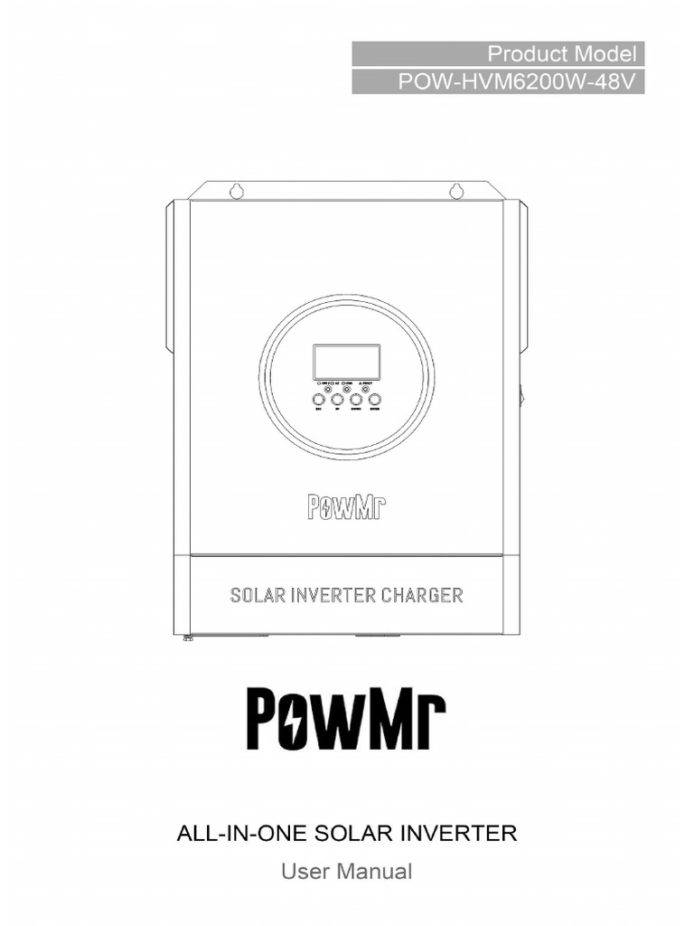 POW HVM6.2M 48V User Manual | PDF | Solar Panel | Power Inverter