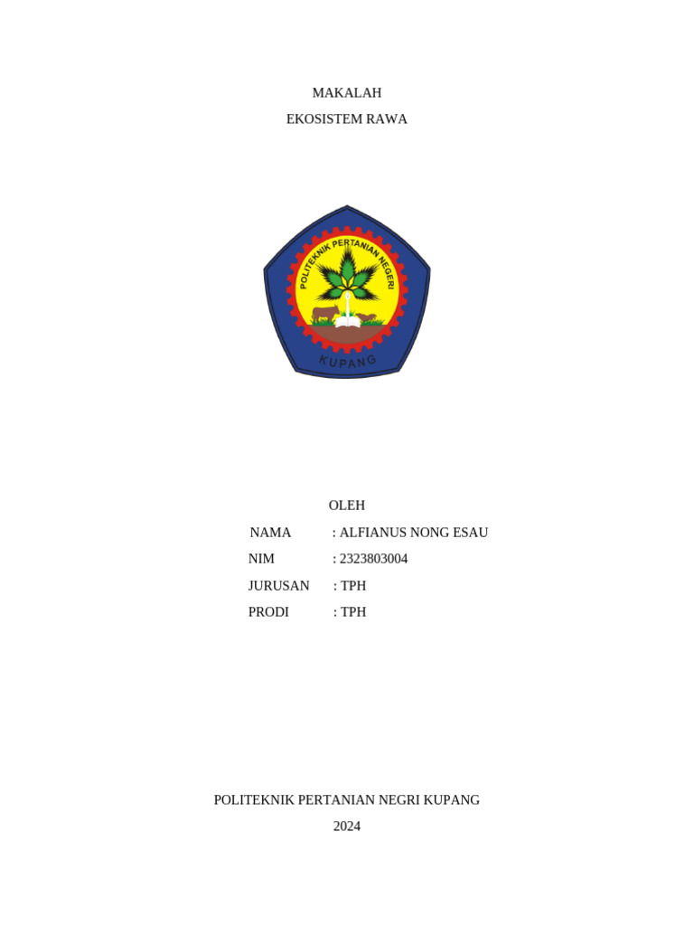 Ekosistem Rawa: Definisi dan Manfaat | PDF