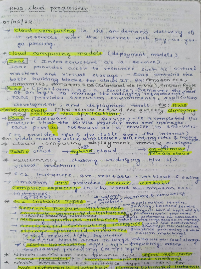 AWS Handwrittennotes | PDF
