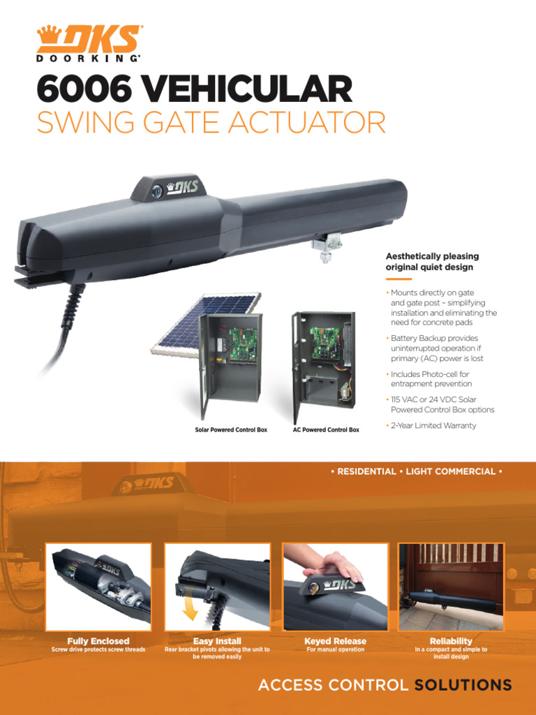 6006 Swing Gate Rev 2 21b | PDF | Electrical Engineering | Manufactured ...