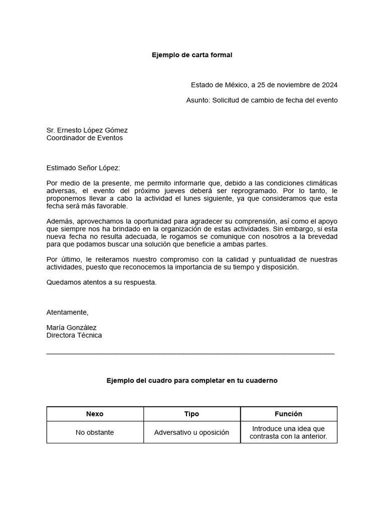 Carta Formal | PDF