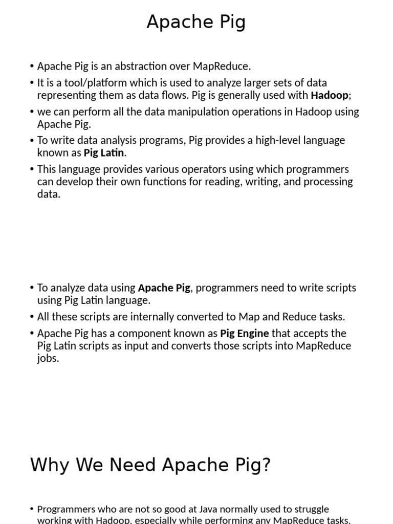 Pig pdf apache hadoop map reduce