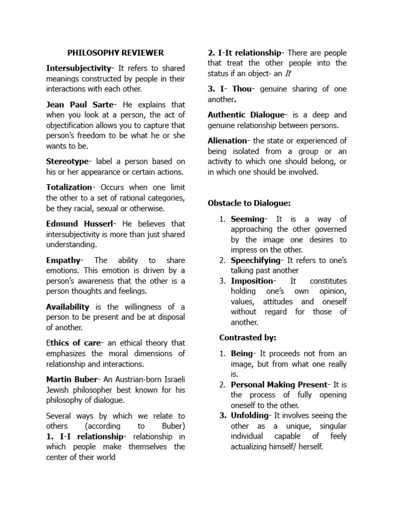 Philo Reviewer | PDF | Suffering | Society