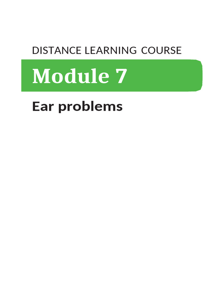 Module 7 Ear Problems Student | PDF | Breastfeeding | Breast Milk
