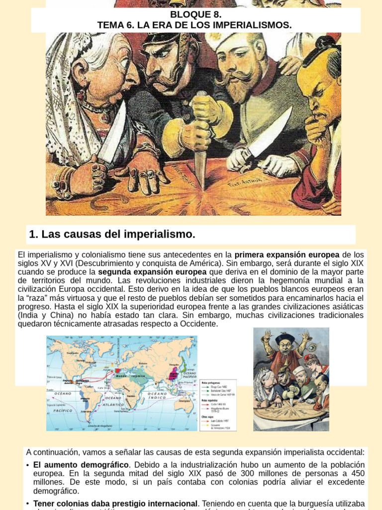 Causas y Consecuencias del Imperialismo | PDF | Colonialismo | Imperialismo
