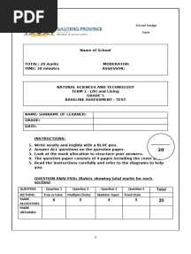 JN Baseline Assessment - Grade 5 NST 2025