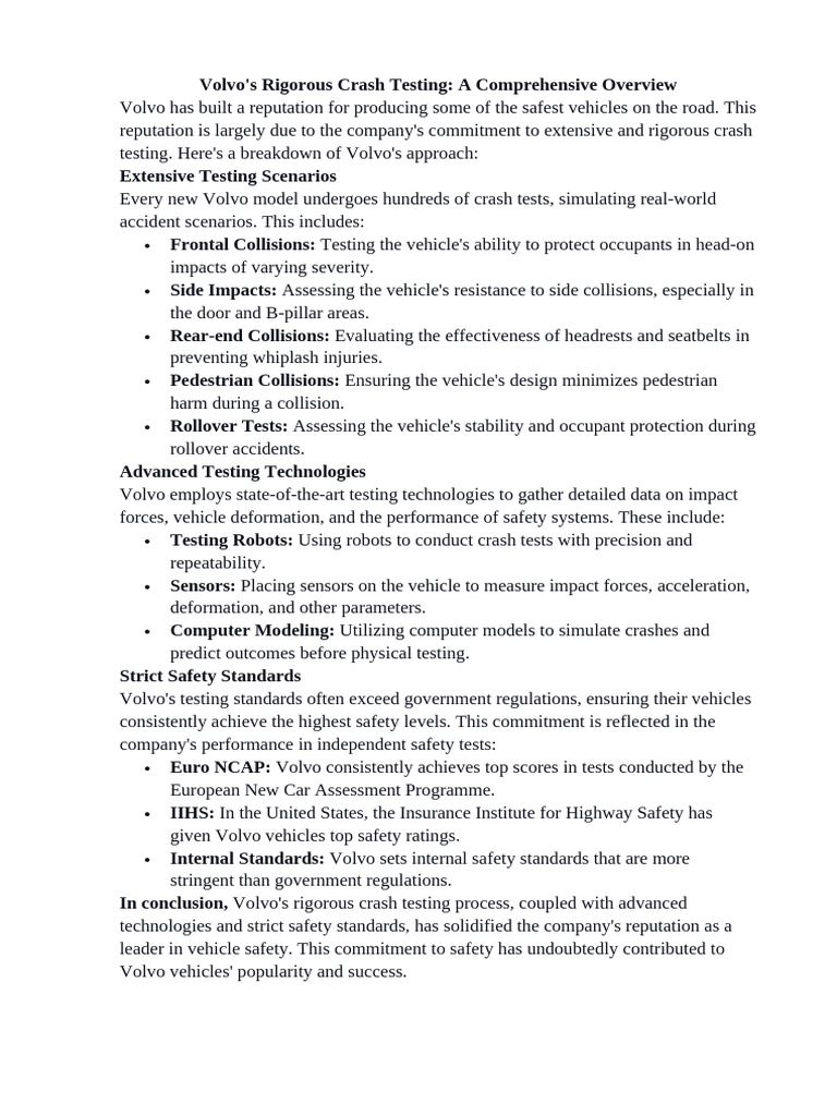 Volvo (2) | PDF | Traffic Collision | Transport Safety