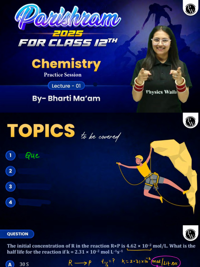 Practice Session 01 - Class Notes - Parishram 2025 | PDF