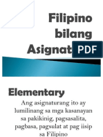 Filipino Bilang Asignatura