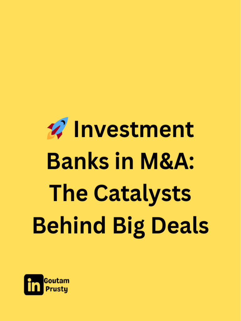 Role of Investment Banks in Mergers & Acquisitions (M&A) PDF
