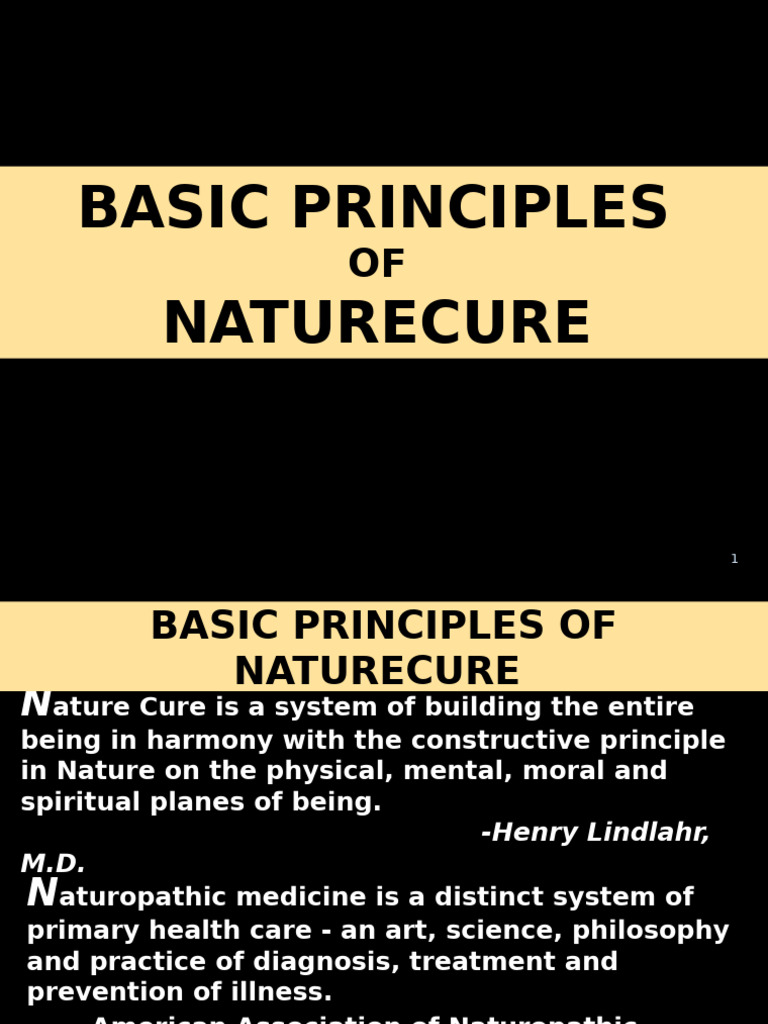 Basic principles of naturecure pdf naturopathy foods