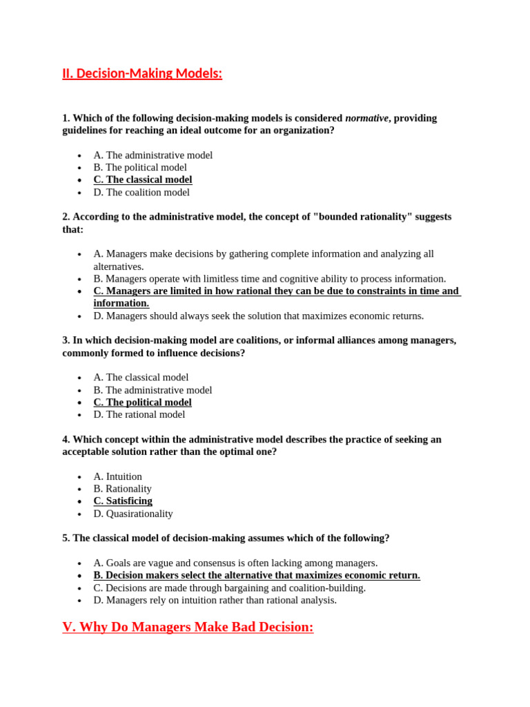 Management Chap9 FAQ 256 | PDF | Decision Making | Bias