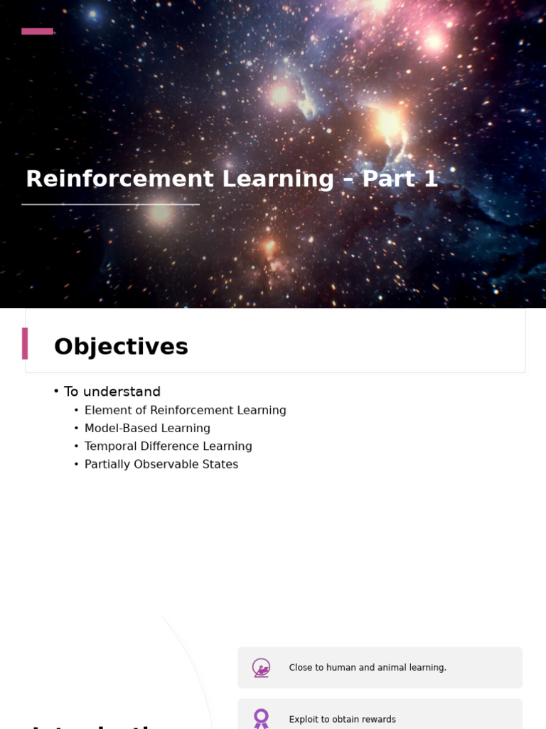 L11 Reinforcement Learning 1 | PDF | Reinforcement | Learning