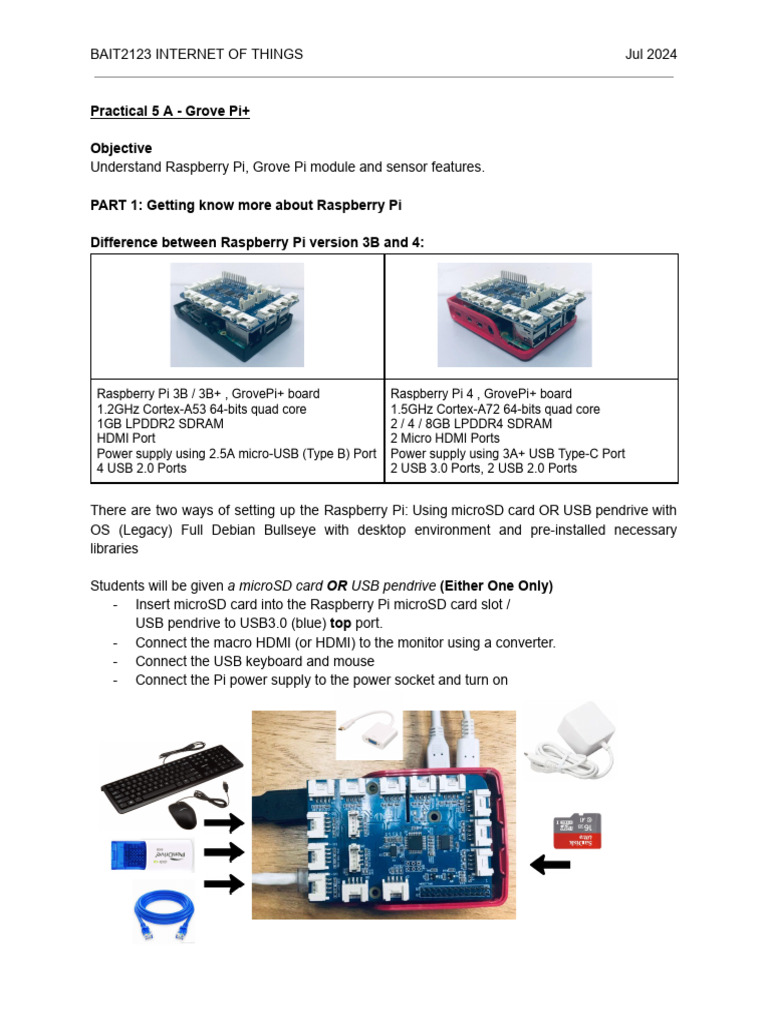 Practical 5A - Grove Pi+ | PDF | Raspberry Pi | Computer Science