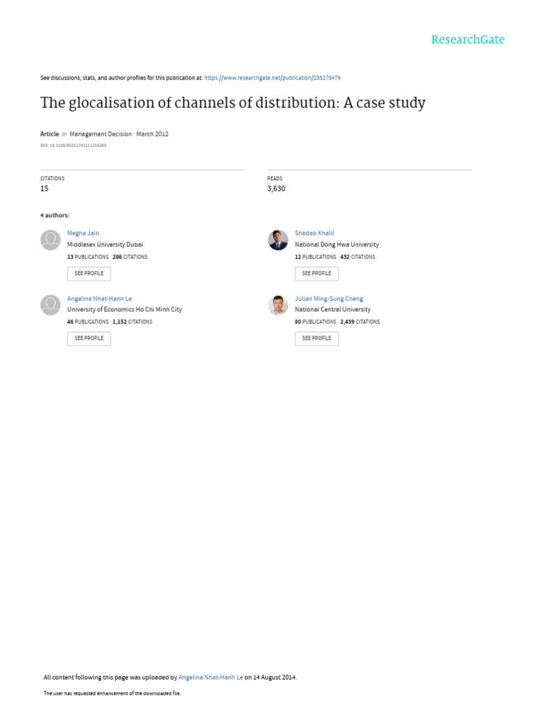 Glocalisation in Distribution Channels | PDF | Market (Economics ...