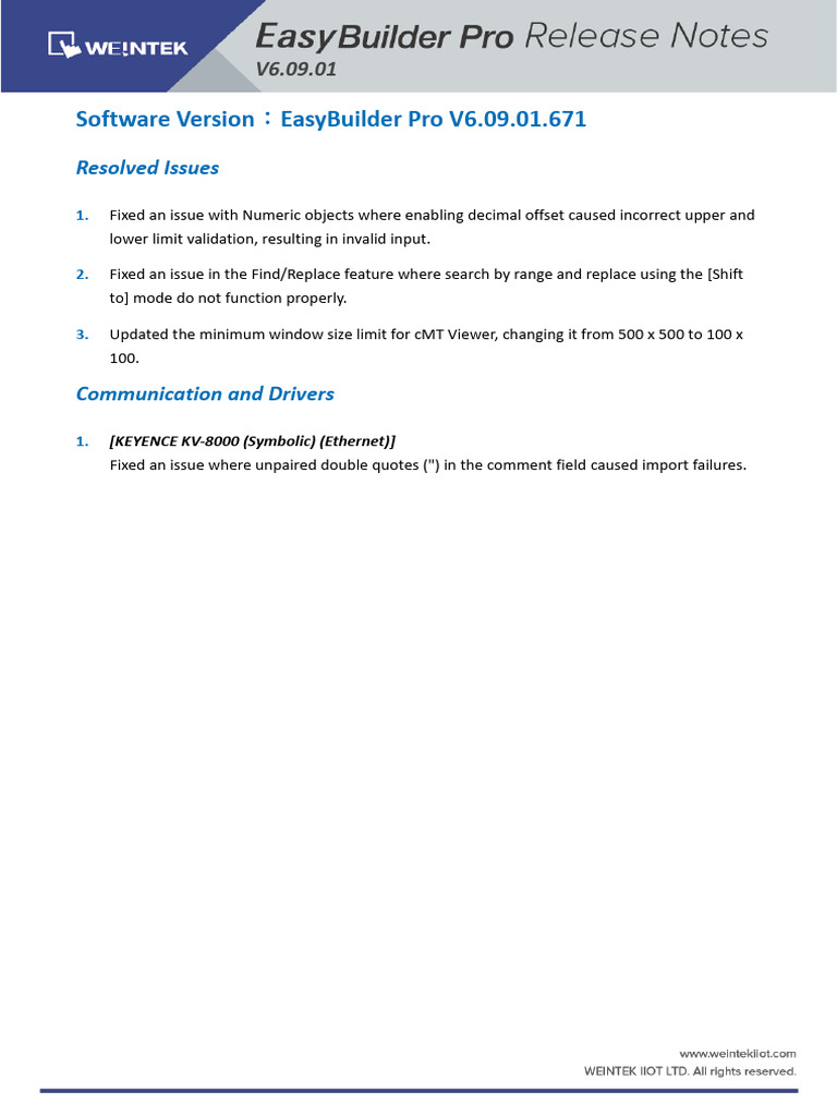 EasyBuilder Pro V6.09.01 Updates | PDF | Programmable Logic Controller ...