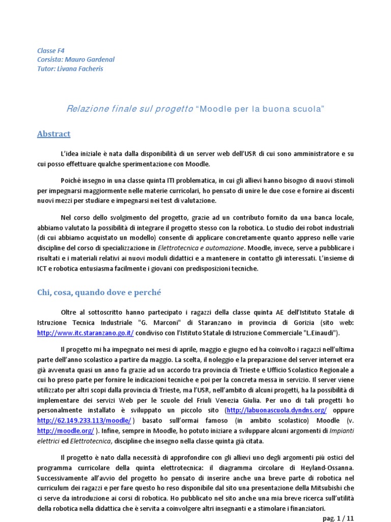 Relazione Finale