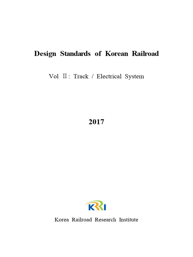 Korean Railroad Design Standards Vol II | PDF | Train Station | Rail ...