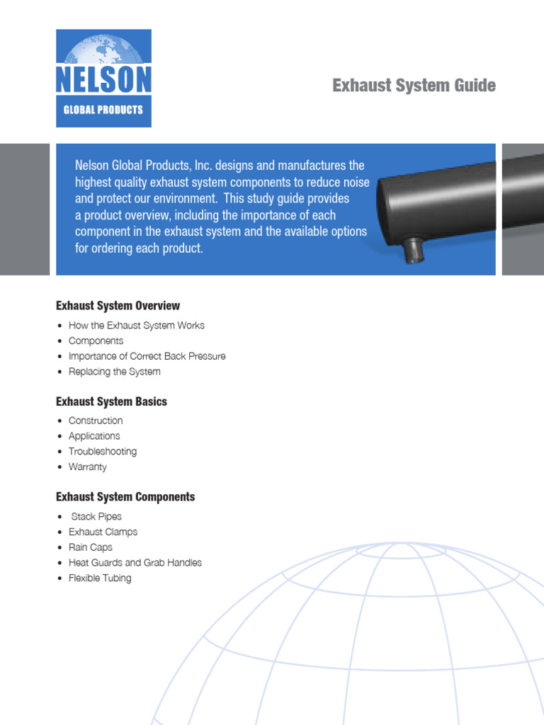 Comprehensive Exhaust System Guide | PDF | Exhaust Gas | Pipe (Fluid ...