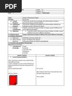 Grade 1 Lesson Plan: Basic Shapes | PDF | Shape | Rectangle