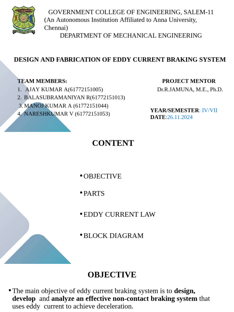 Ajay Project-1 (2) | PDF | Brake | Mechanical Engineering