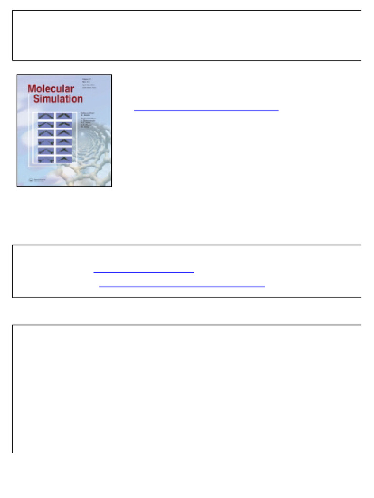 Molecular Dynamics Studies of PTFE Amorphous | PDF | Force Field ...